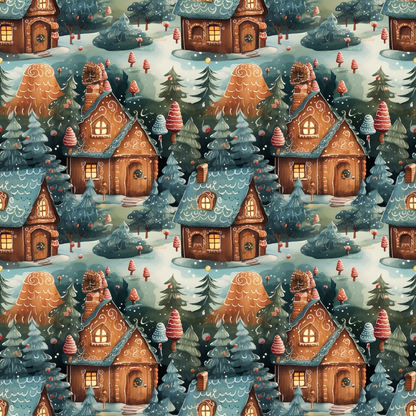 Yuletide Woodland Pattern 9 Minky Fabric