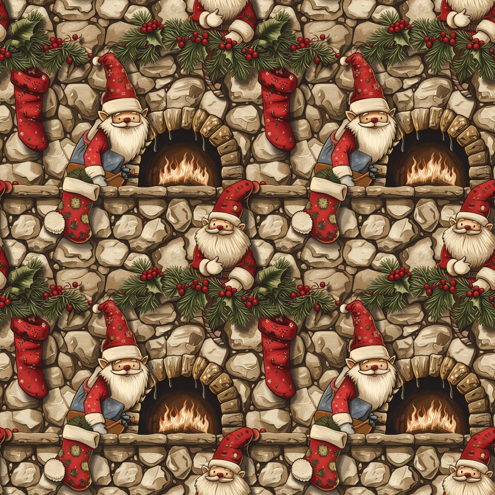 Yuletide Elves Pattern 3 Minky Fabric