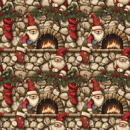 Yuletide Elves Pattern 3 Minky Fabric