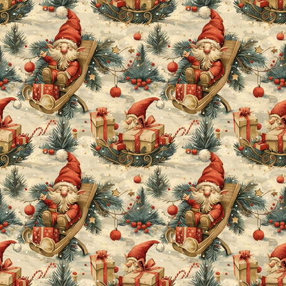 Yuletide Elves Pattern 4 Minky Fabric