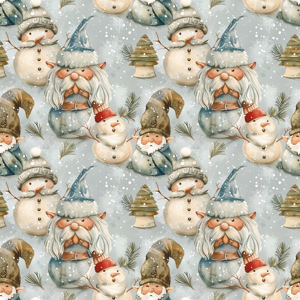 Yuletide Elves Pattern 7 Minky Fabric