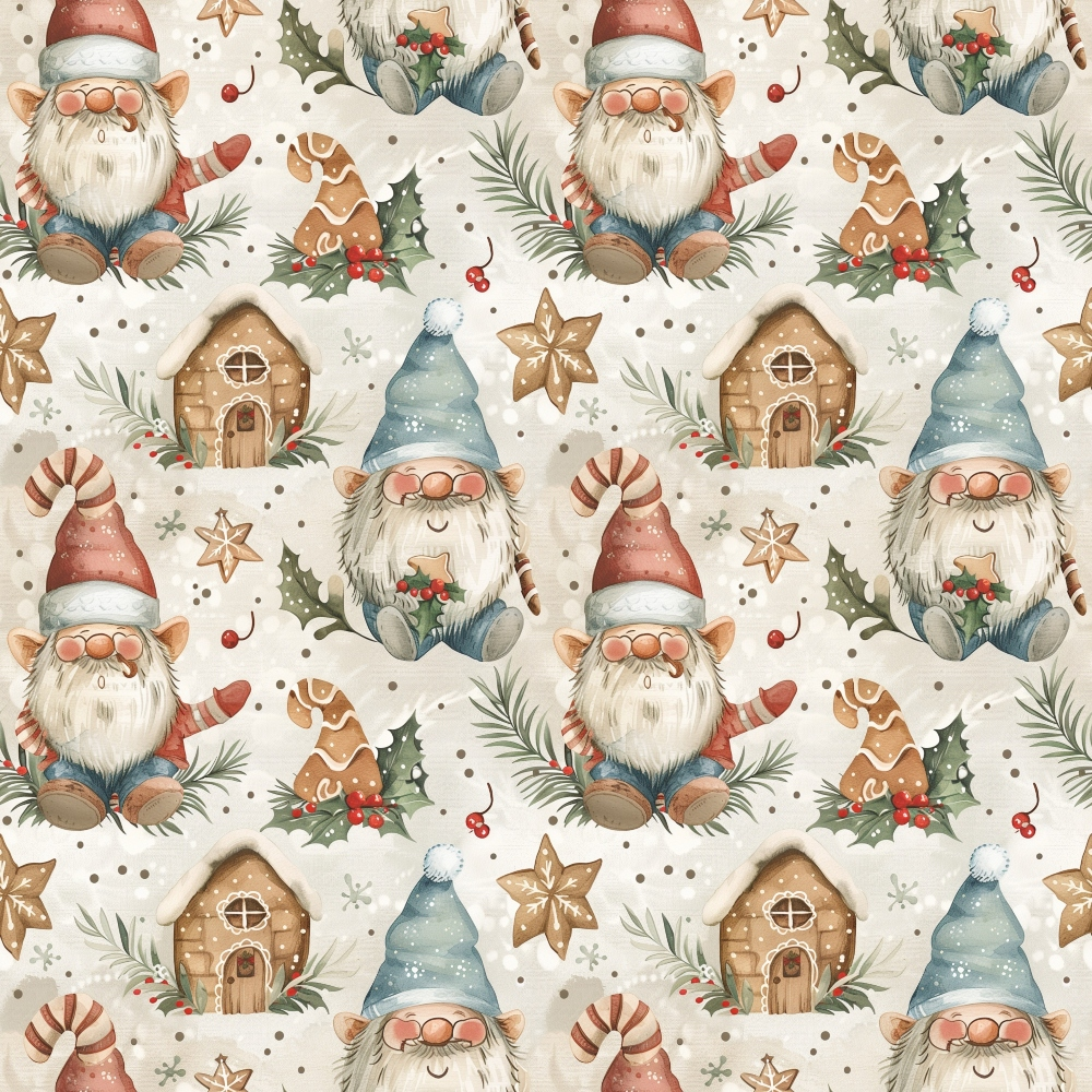 Yuletide Elves Pattern 8 Minky Fabric
