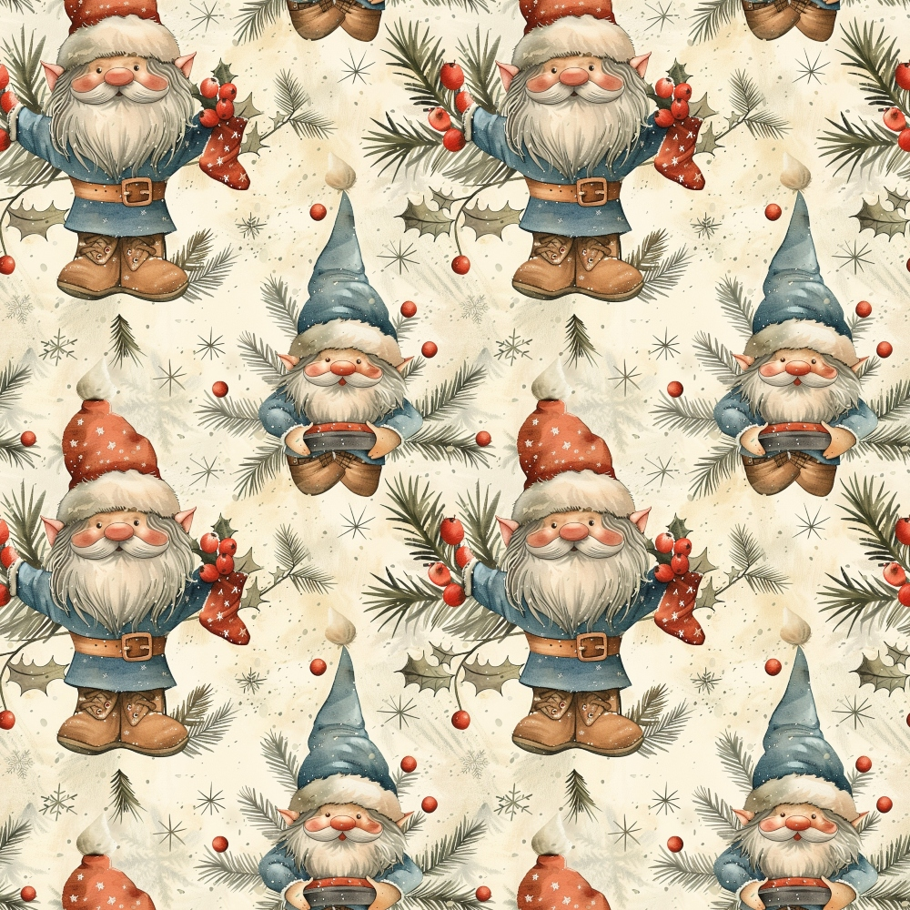 Yuletide Elves Pattern 9 Minky Fabric