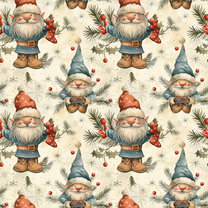 Yuletide Elves Pattern 9 Minky Fabric