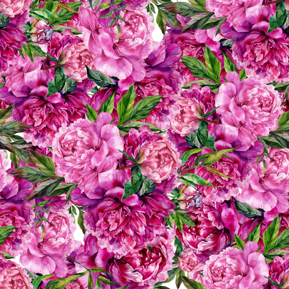 Classic Floral Pattern 2 Minky Fabric