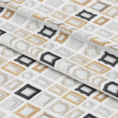 Classic Picture Frames Pattern Quilting Cotton Fabric