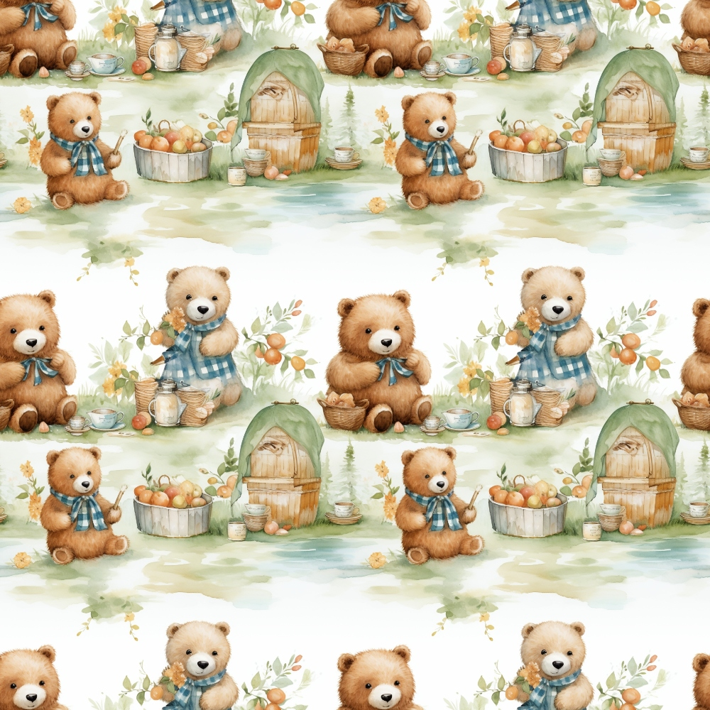 Cuddly Cubs Pattern 1 Minky Fabric