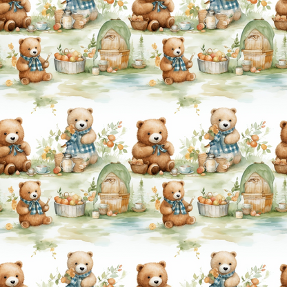 Cuddly Cubs Pattern 1 Minky Fabric