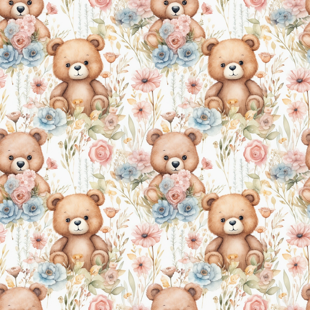 Cuddly Cubs Pattern 3 Minky Fabric