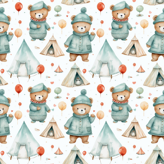 Classic Teddy Bear Pattern 7 Quilting Cotton Fabric