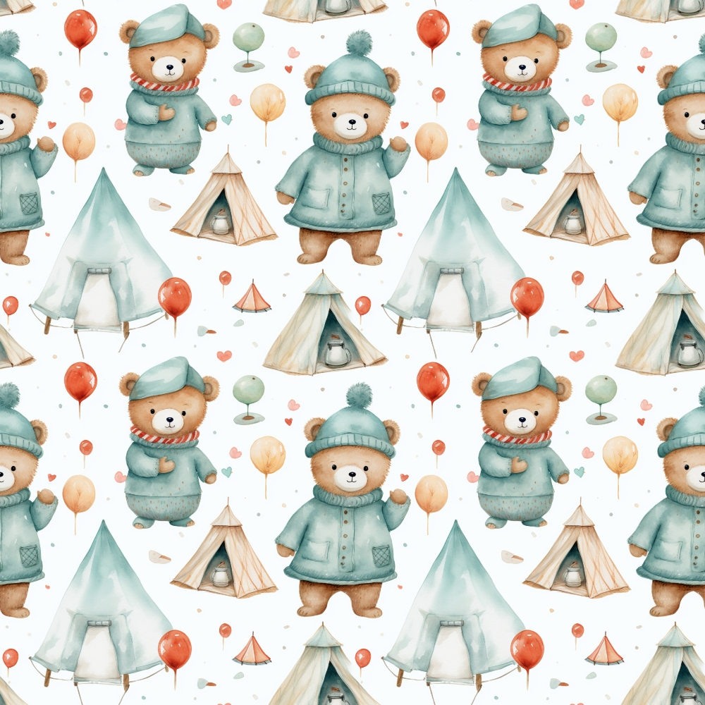 Cuddly Cubs Pattern 7 Minky Fabric