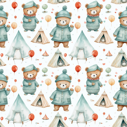 Cuddly Cubs Pattern 7 Minky Fabric