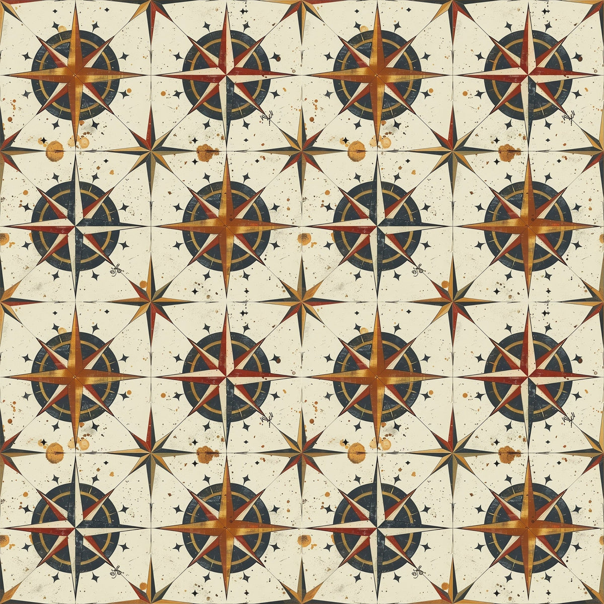 Mariner's Star Pattern 10 Minky Fabric