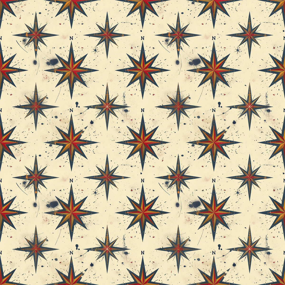 Mariner's Star Pattern 11 Minky Fabric