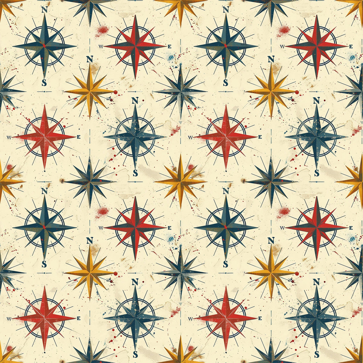 Mariner's Star Pattern 1 Minky Fabric