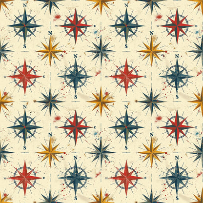 Mariner's Star Pattern 1 Minky Fabric