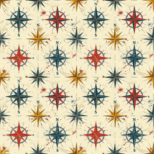 Mariner's Star Pattern 1 Minky Fabric