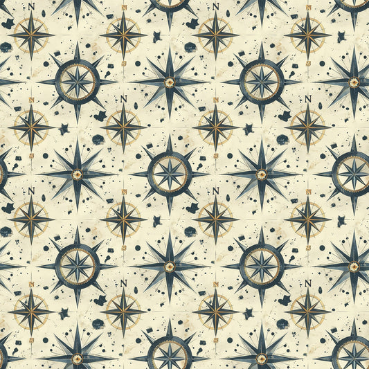 Mariner's Star Pattern 2 Minky Fabric