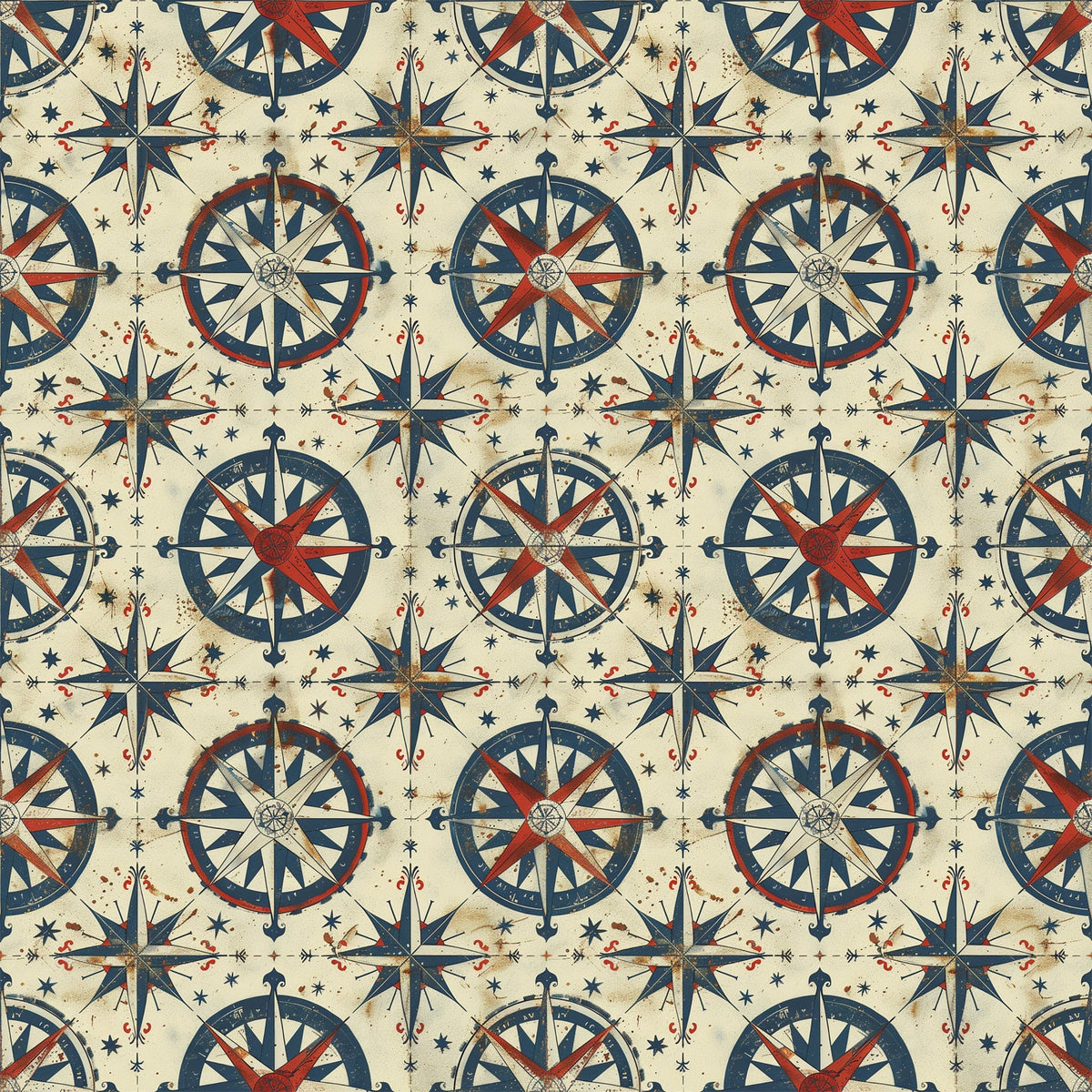 Mariner's Star Pattern 4 Minky Fabric