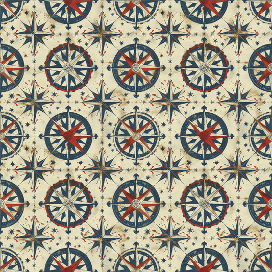 Mariner's Star Pattern 4 Minky Fabric