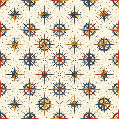 Mariner's Star Pattern 6 Minky Fabric