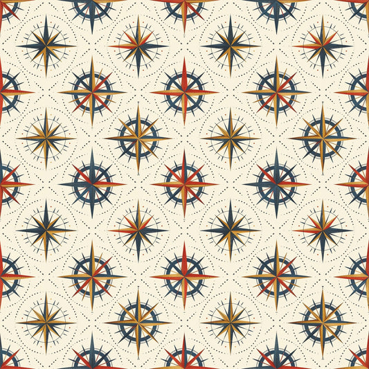 Mariner's Star Pattern 6 Minky Fabric