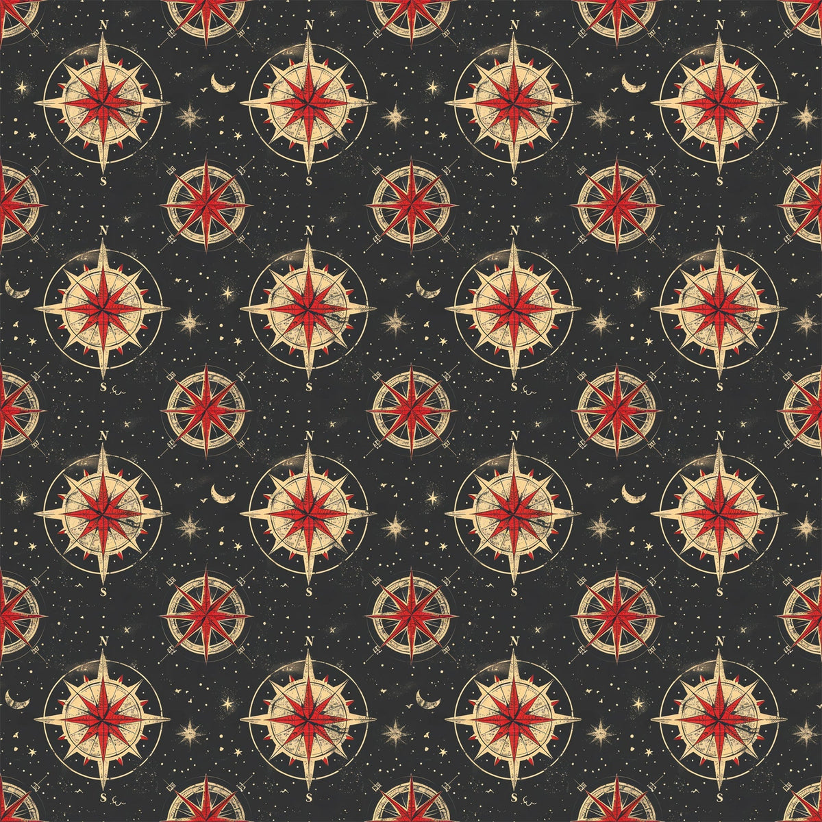 Mariner's Star Pattern 8 Minky Fabric