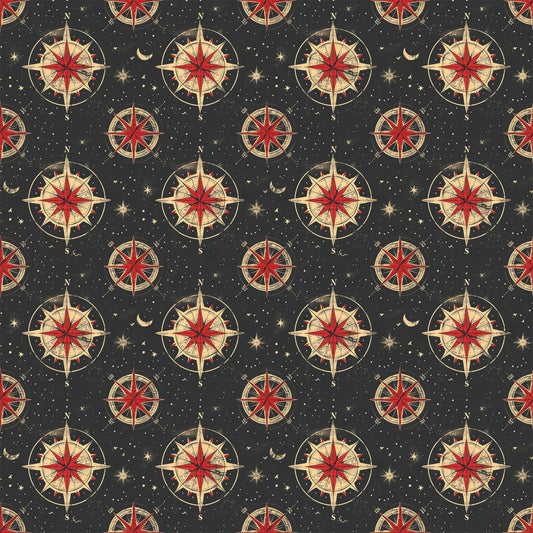 Mariner's Star Pattern 8 Minky Fabric