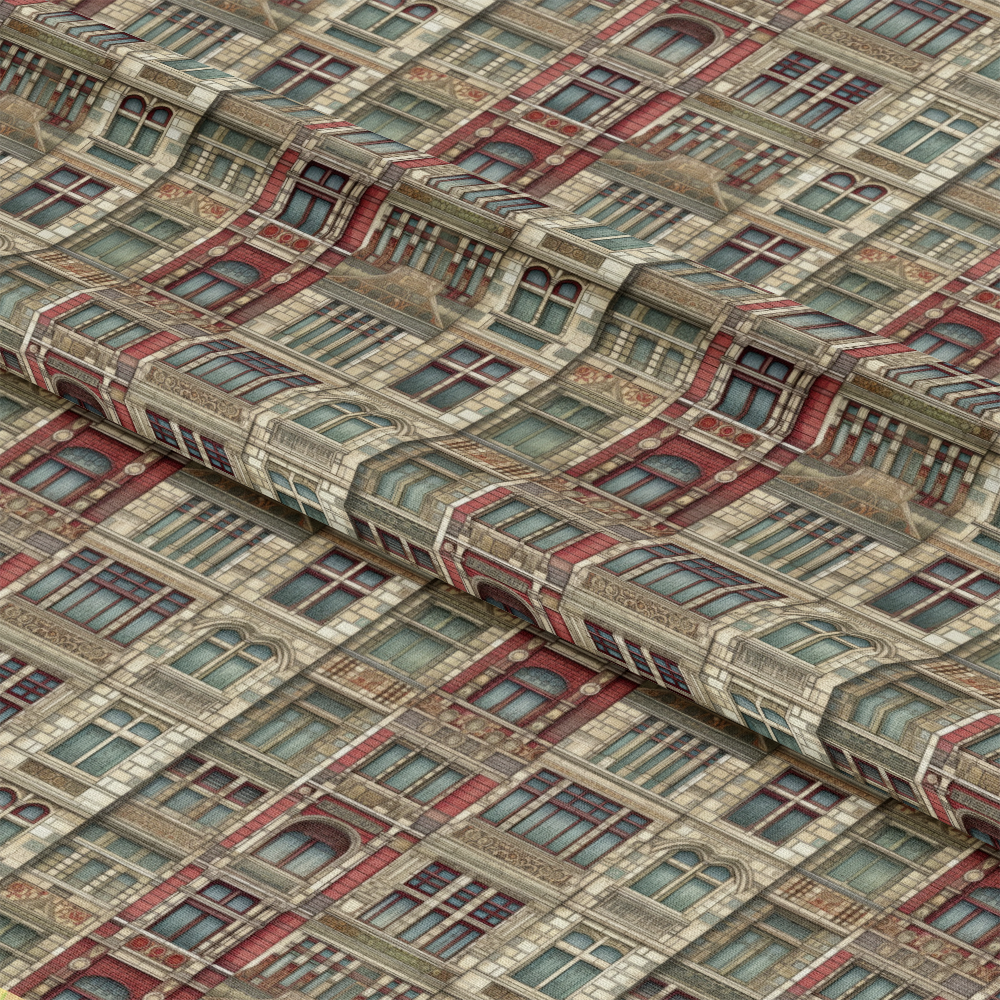 Classical Facade Pattern 10 Quilting Cotton Fabric