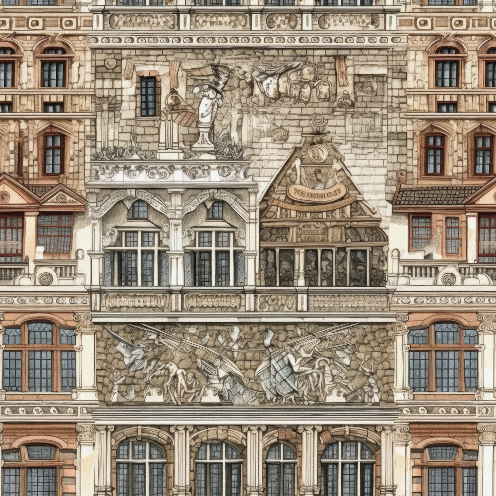 Ornate Balconies Pattern 4 Minky Fabric
