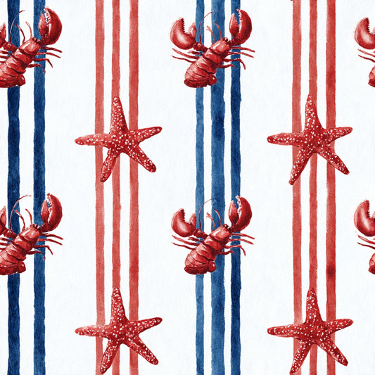 Lobster Bay Pattern 11 Minky Fabric
