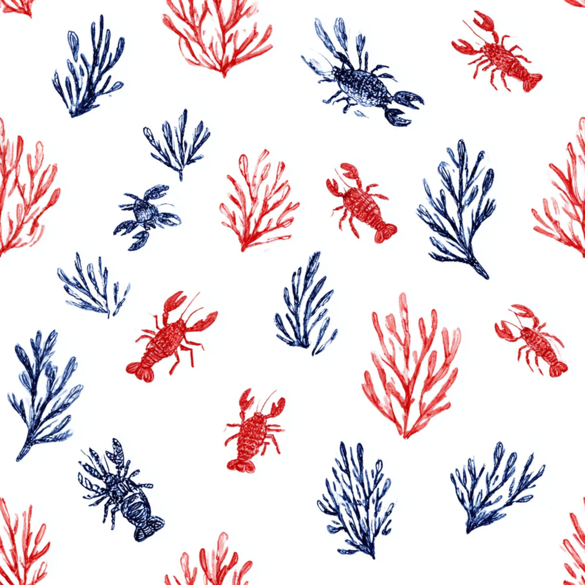 Lobster Bay Pattern 12 Minky Fabric