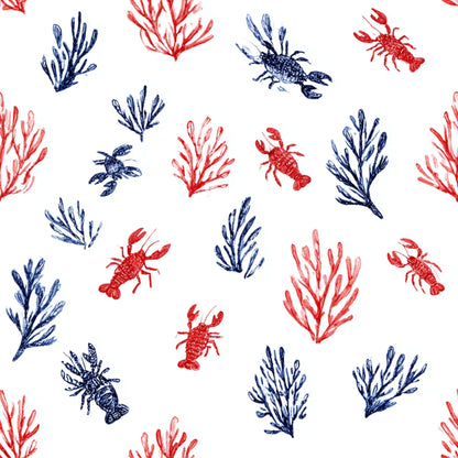 Lobster Bay Pattern 12 Minky Fabric