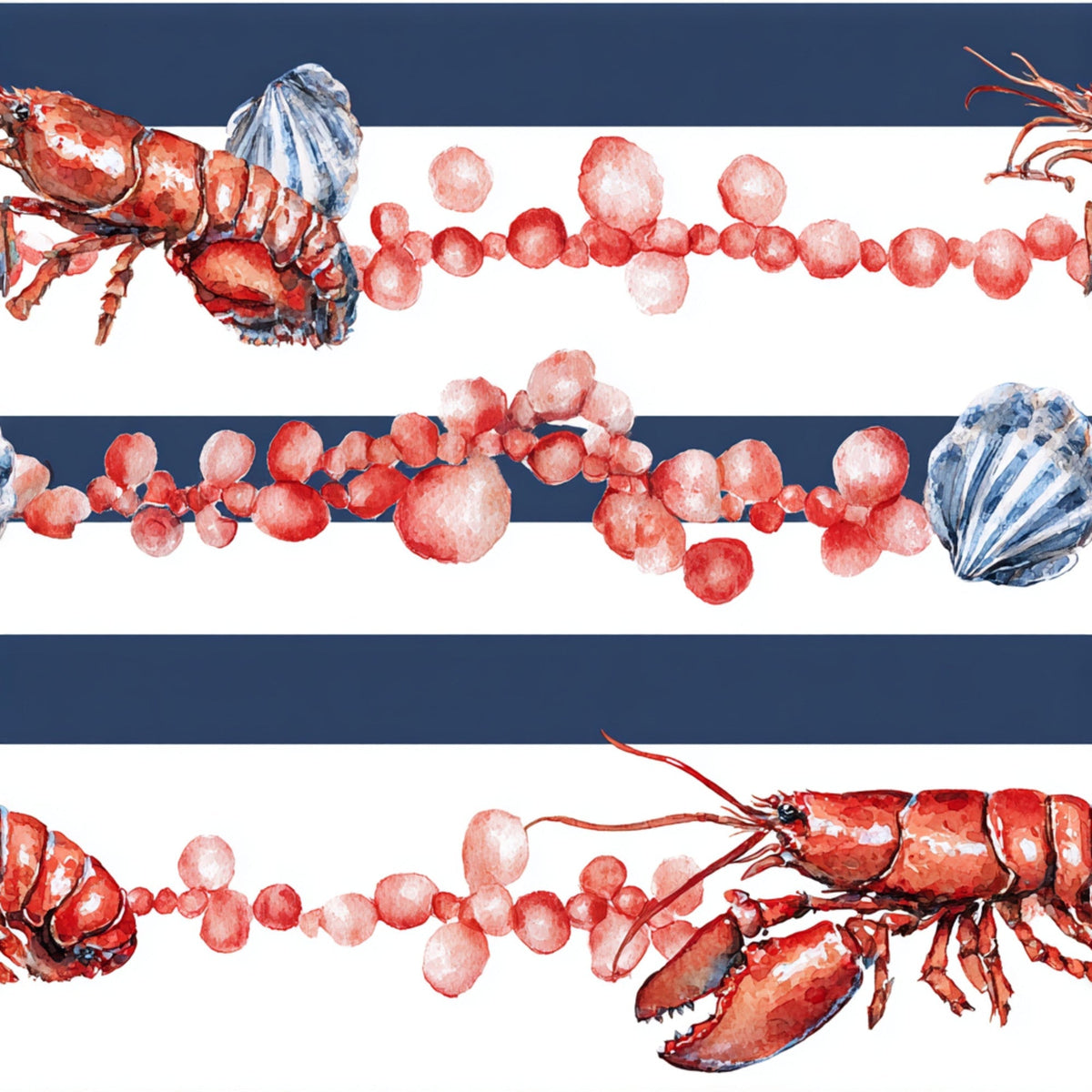 Lobster Bay Pattern 1 Minky Fabric