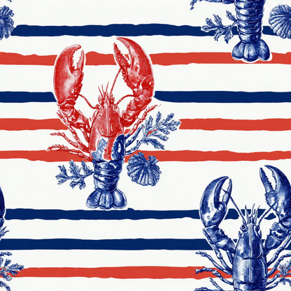Lobster Bay Pattern 2 Minky Fabric
