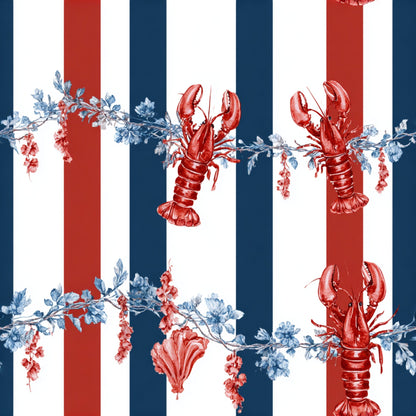 Lobster Bay Pattern 3 Minky Fabric