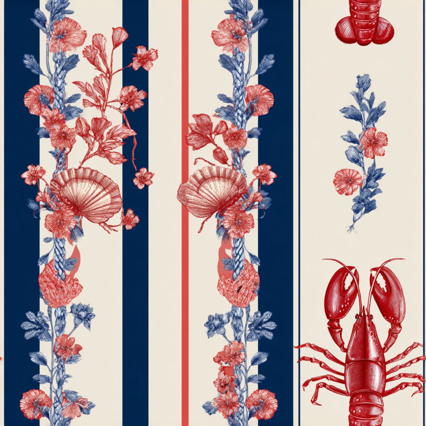 Coastal Coquette Pattern 4 Quilting Cotton Fabric