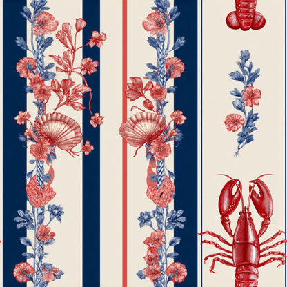 Lobster Bay Pattern 4 Minky Fabric
