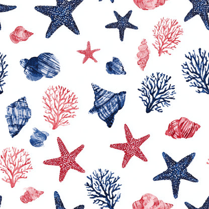Lobster Bay Pattern 6 Minky Fabric