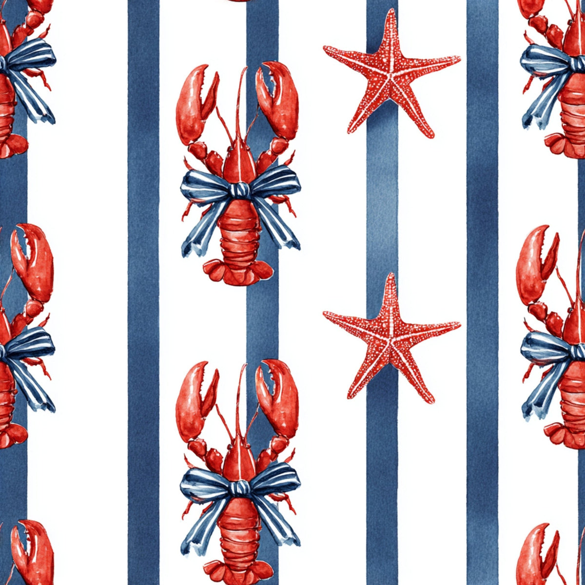 Lobster Bay Pattern 8 Minky Fabric