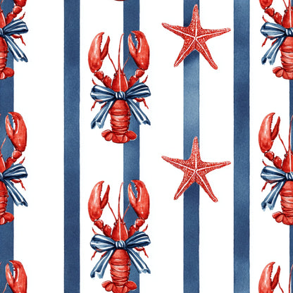 Lobster Bay Pattern 8 Minky Fabric