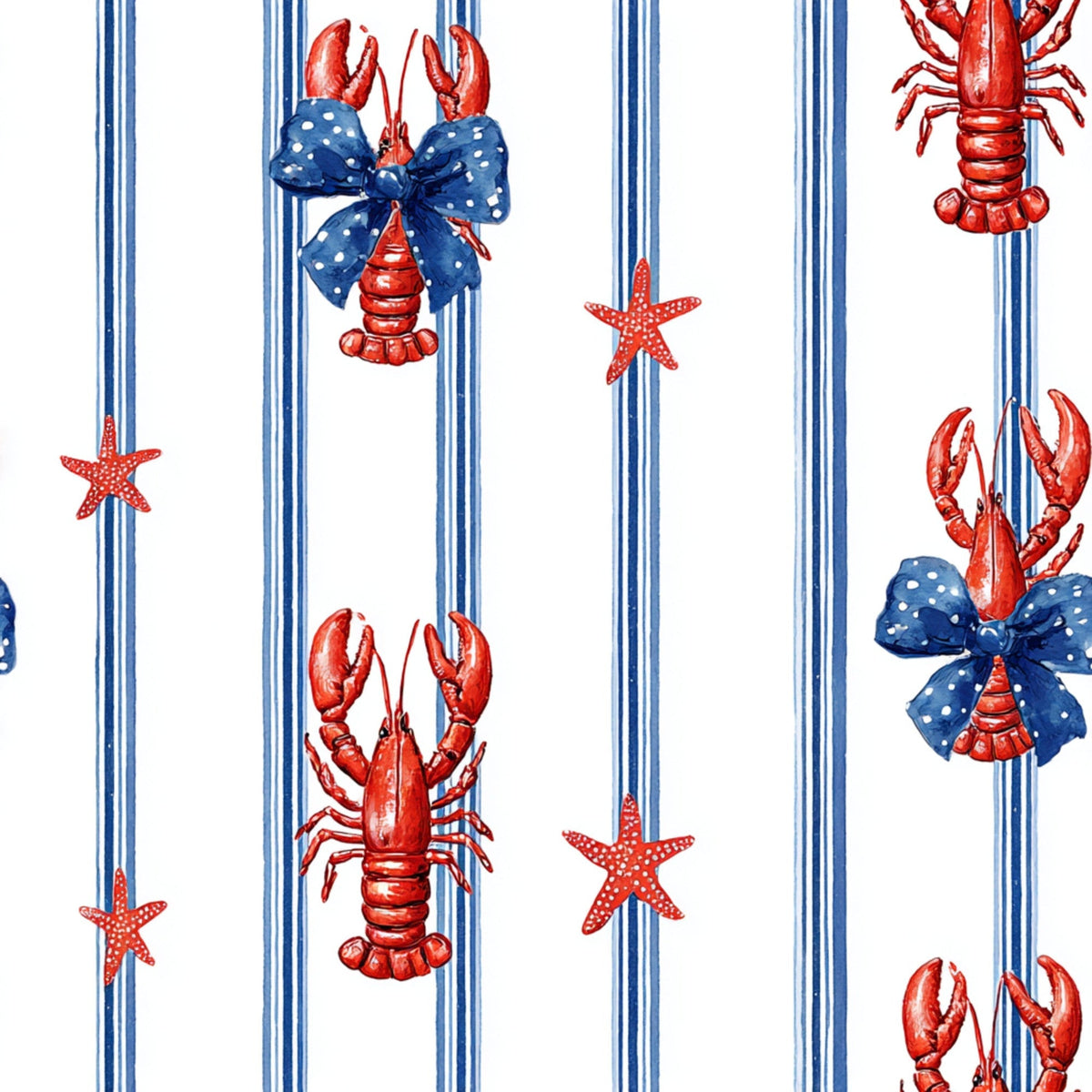 Lobster Bay Pattern 9 Minky Fabric