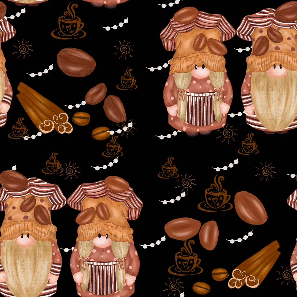 Latte Lane Pattern 1 Minky Fabric