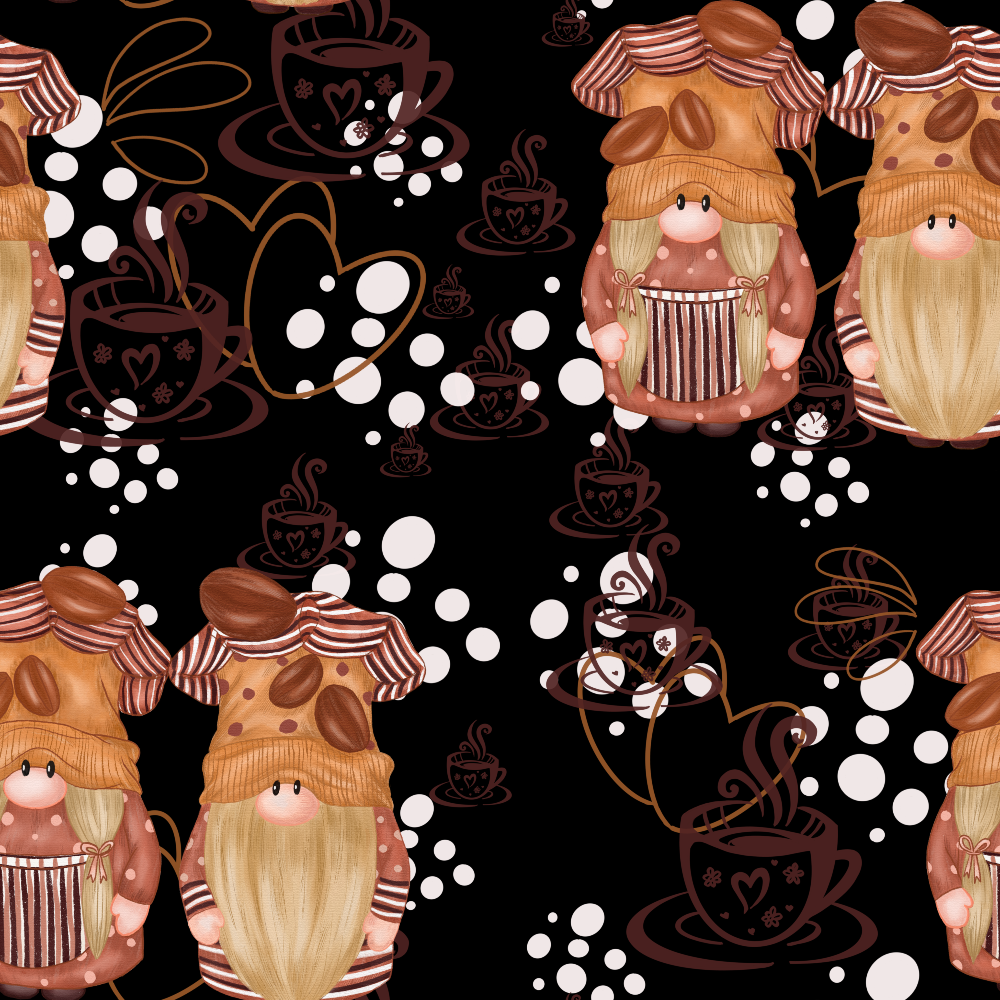Latte Lane Pattern 4 Minky Fabric