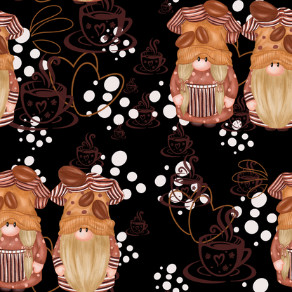 Latte Lane Pattern 4 Minky Fabric
