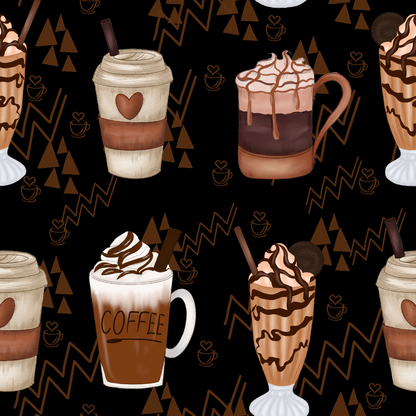Latte Lane Pattern 7 Minky Fabric