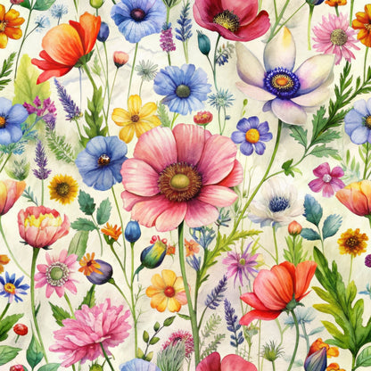 Colorful Bliss Wildflowers Pattern 10 Quilting Cotton Fabric