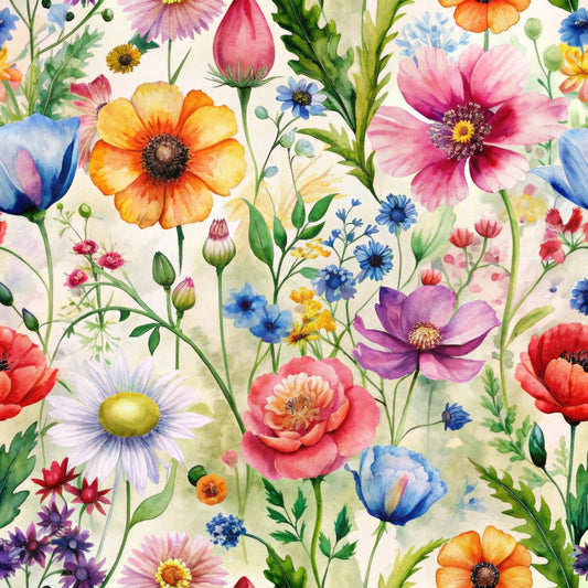 Colorful Bliss Wildflowers Pattern 11 Quilting Cotton Fabric