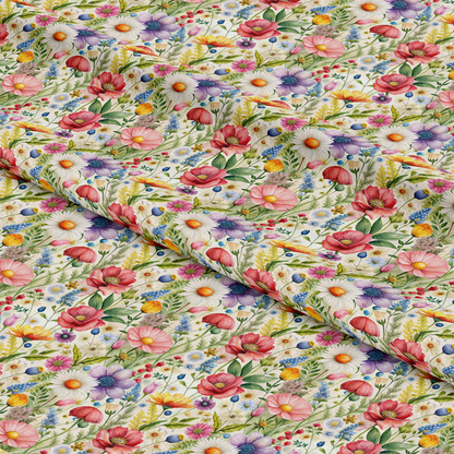 Colorful Bliss Wildflowers Pattern 1 Quilting Cotton Fabric