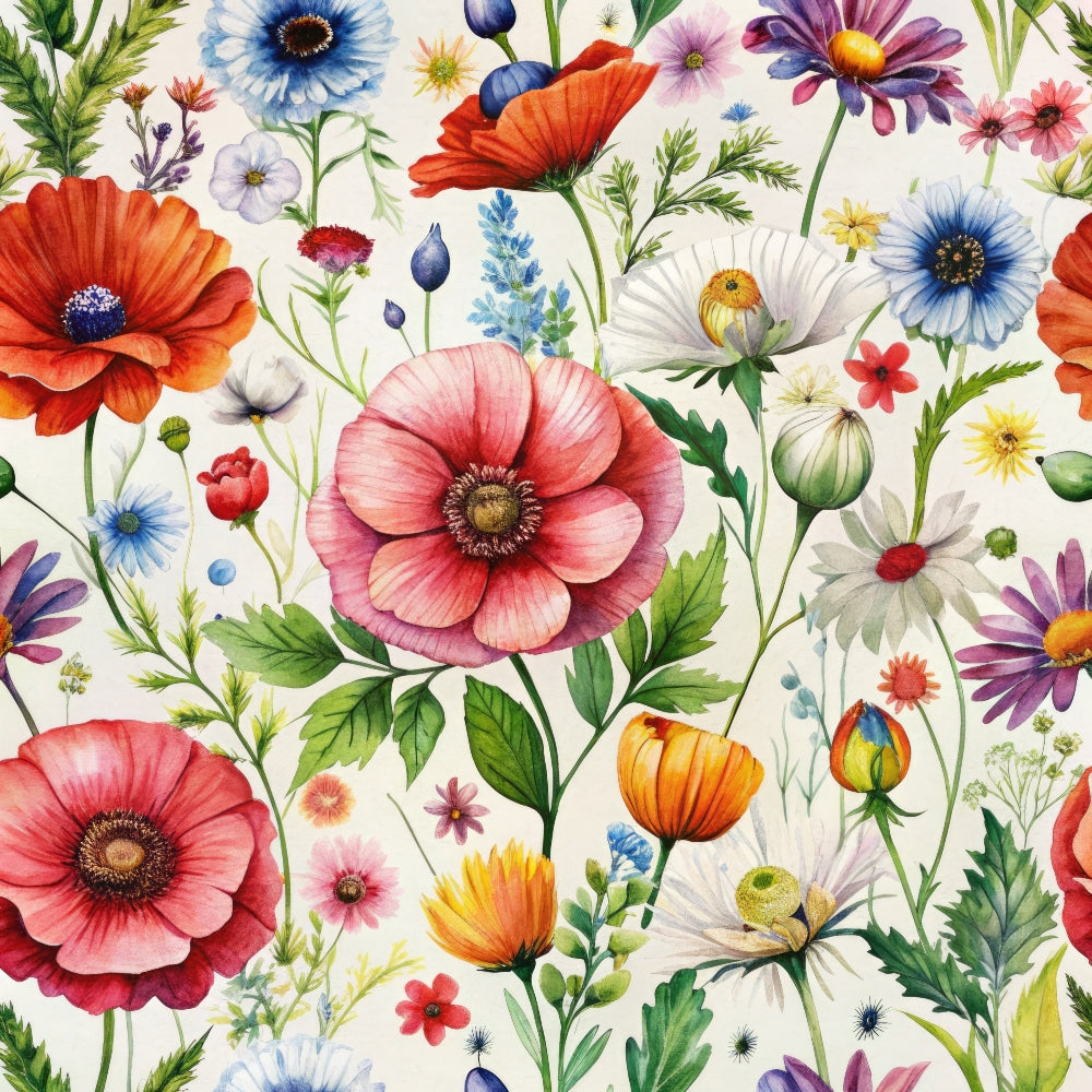 Colorful Bliss Wildflowers Pattern 4 Quilting Cotton Fabric